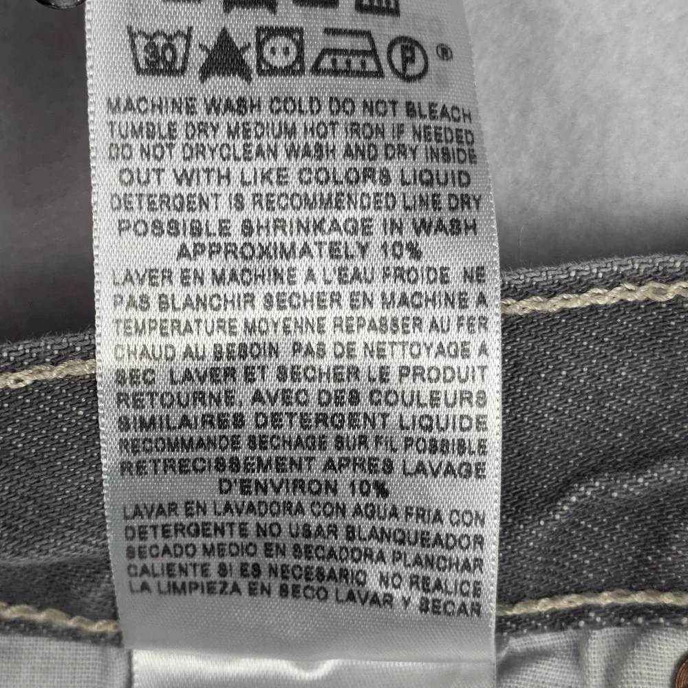 Levi's 501XX Mens Jeans 35x32 (32x29 measured) Straight Leg Gray Wash Denim‎